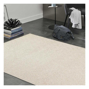 Tapis kilim fait main en laine motif géométrique MIPA