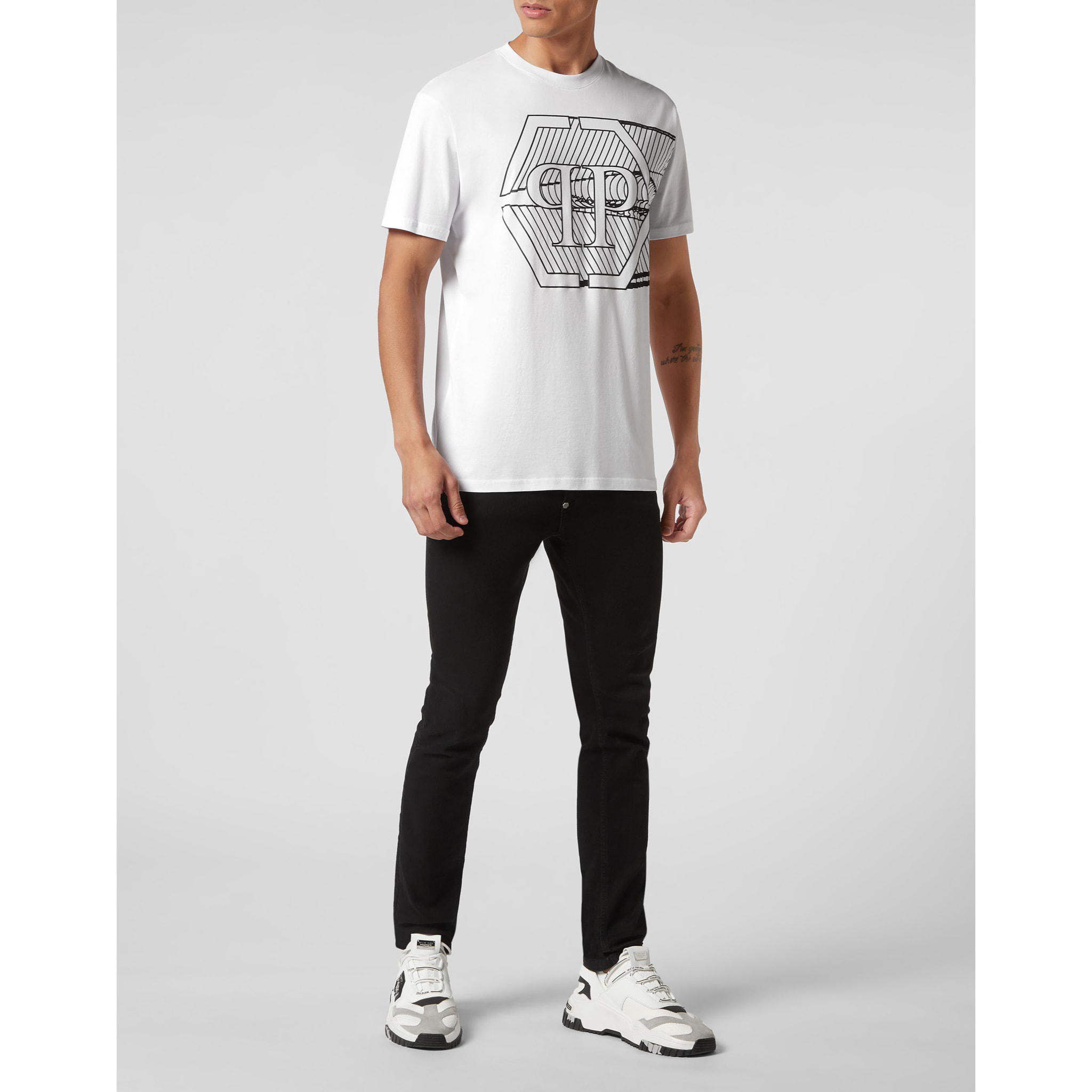 PHILIPP PLEIN Camiseta de cuello redondo SKULL&BONES