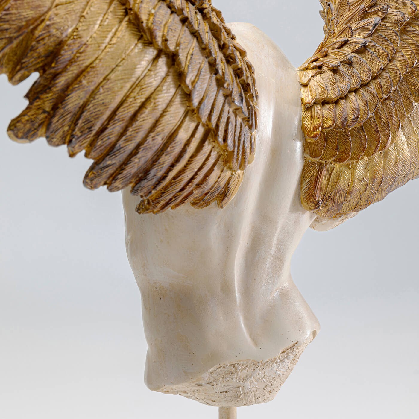 Déco buste homme ailes bronze 45cm Kare Design