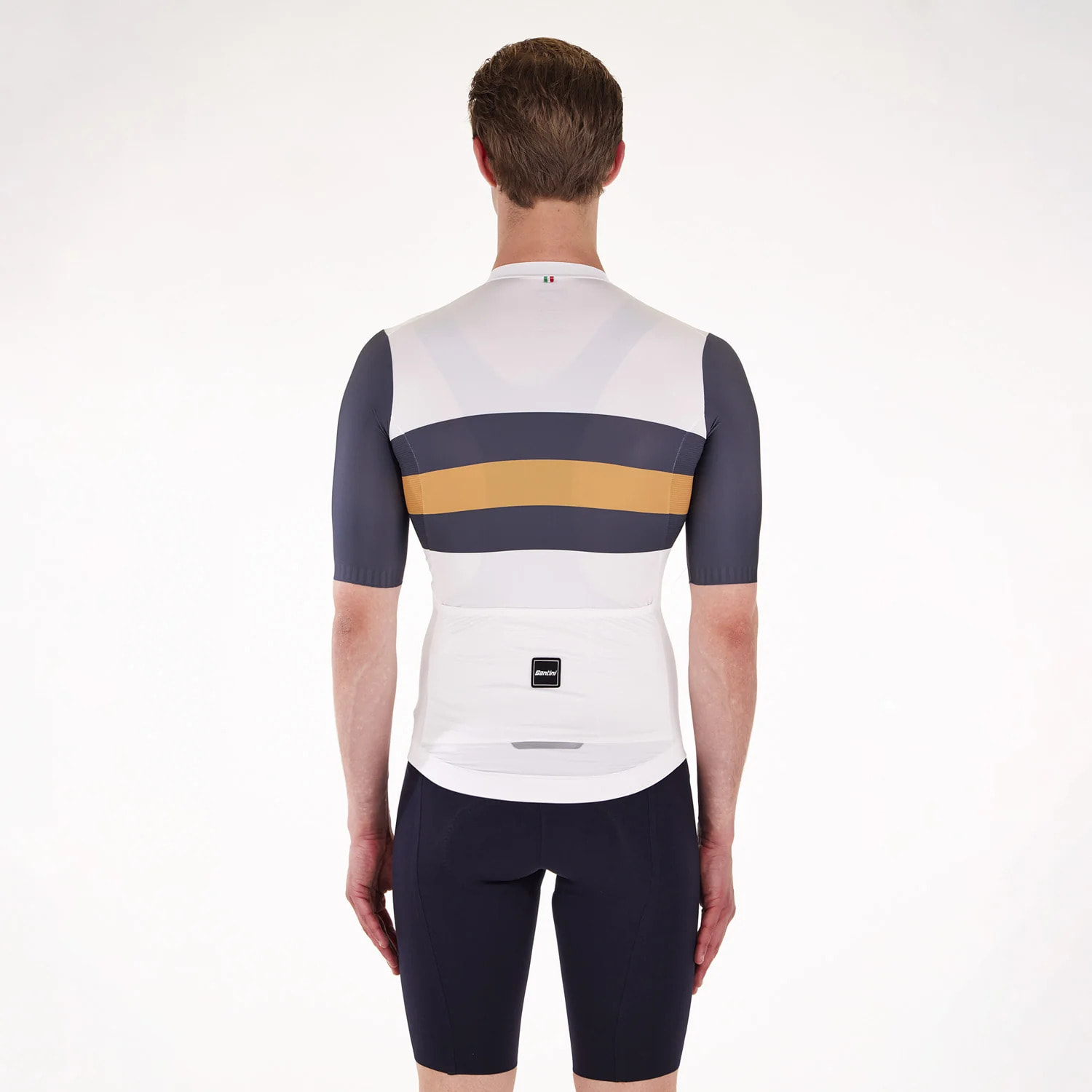 Sleek Bengal Men's Short Sleeve Jersey - Blanc