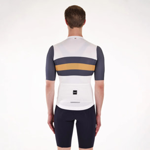 Sleek Bengal Men's Short Sleeve Jersey - Blanc