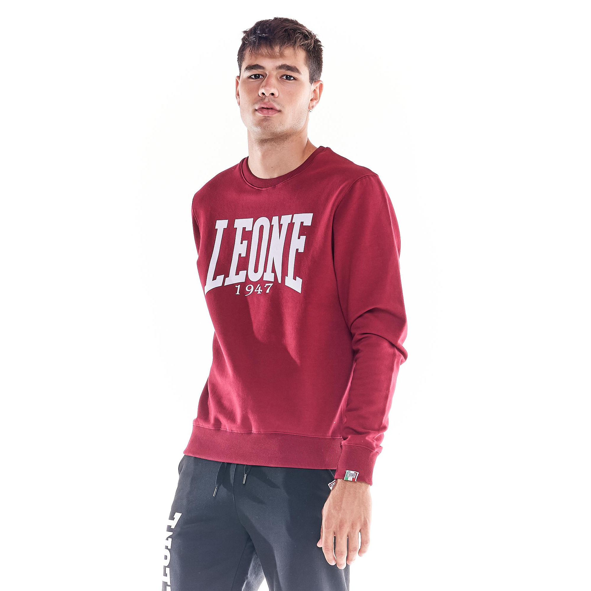 Sudadera básica de hombre con cuello redondo y logo grande