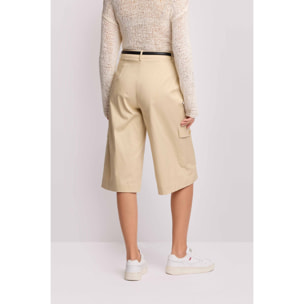 Kocca - Pantaloni bermuda stile cargo Donna, Tinta unita