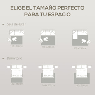 Alfombra Salón 230x160 cm Alfombra Pelo Corto Estilo Moderno Base Antideslizante Tejida a Máquina Tapete para Sala de Estar Dormitorio Comedor Crema