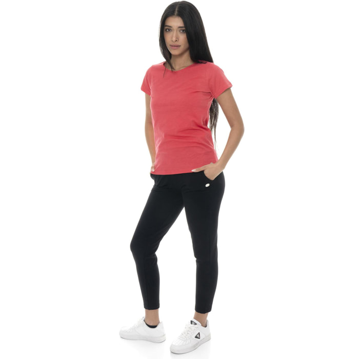 Leone Camiseta básica de mujer de manga corta
