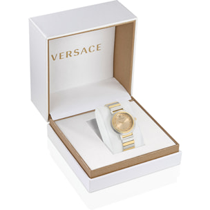 Versace Reloj Analógico De Cuarzo Greca Chic