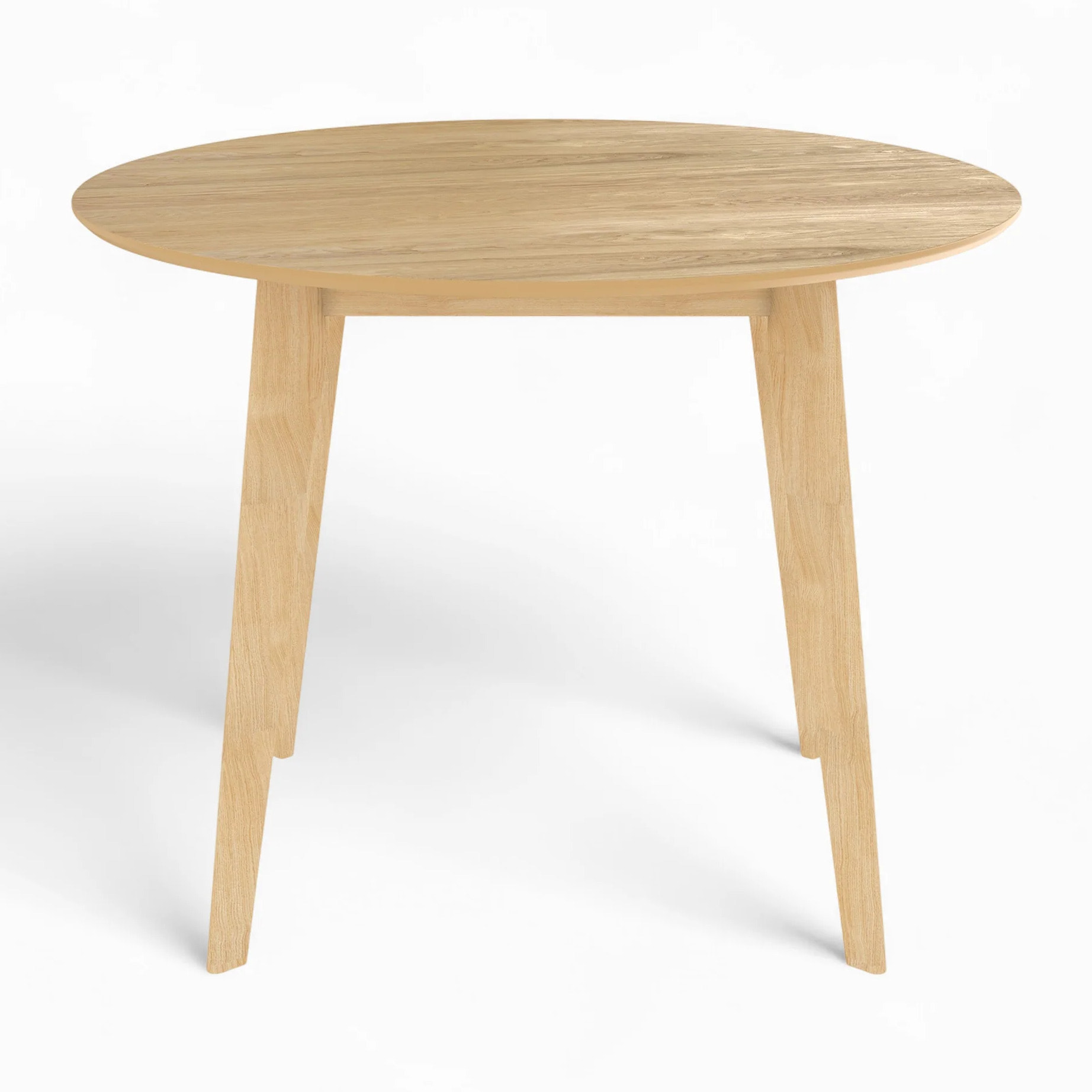 Table et chaises 4 personnes en tissu taupe et bois - Réno