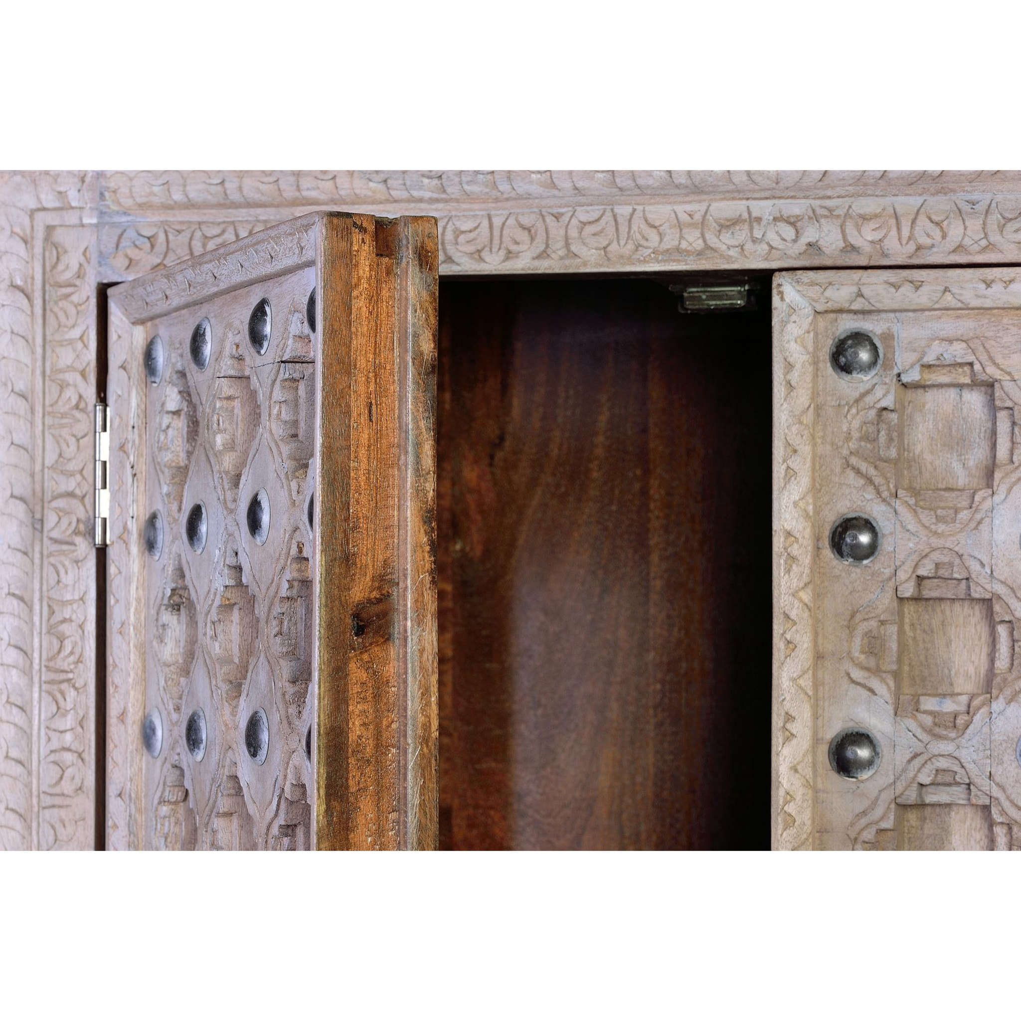 Armario de Madera de Mango 97 Cm Estilo Mediterráneo Moderno