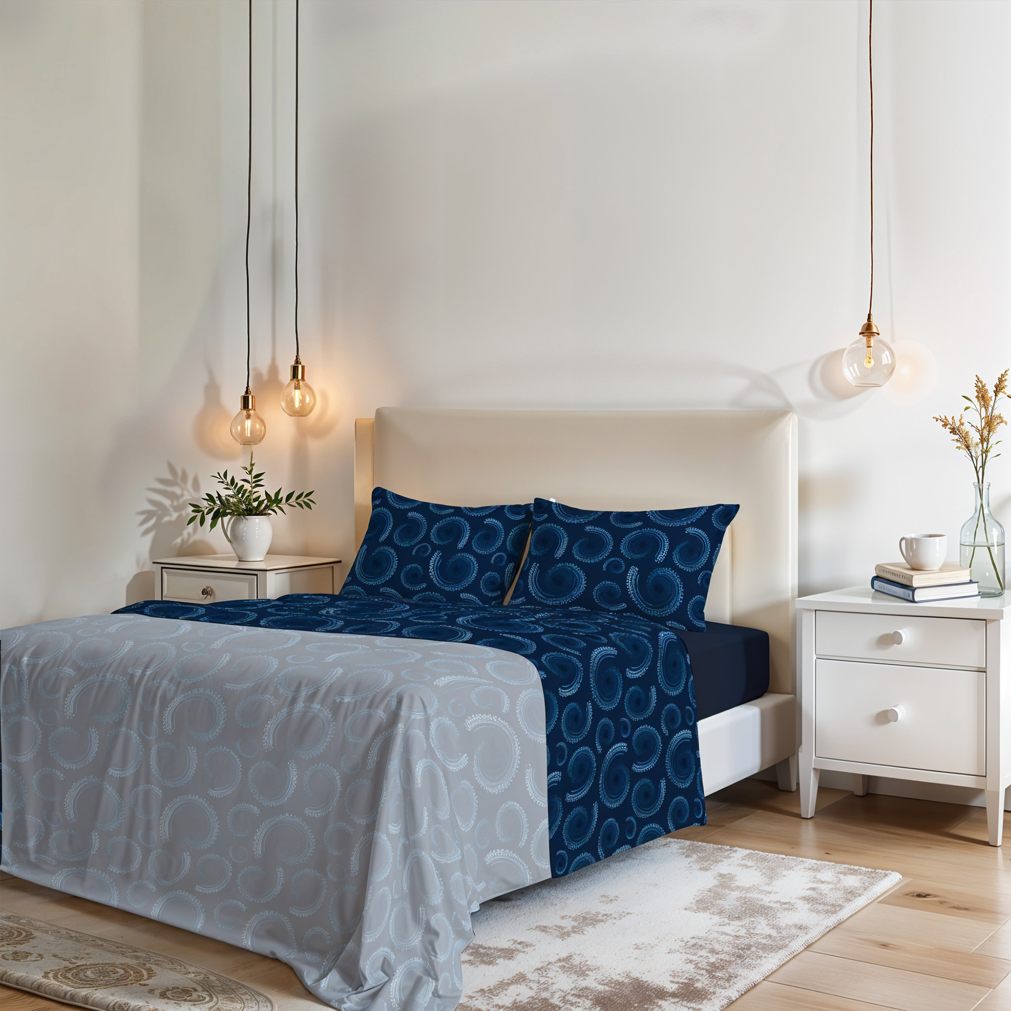 COMPLETO LETTO FANTASY, 100% Microfibra - VORTEX
