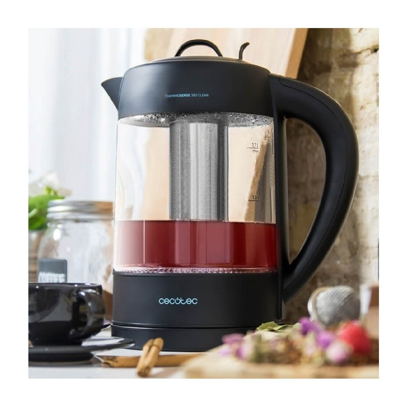 Cecotec Bouilloire ThermoSense 390 Clear