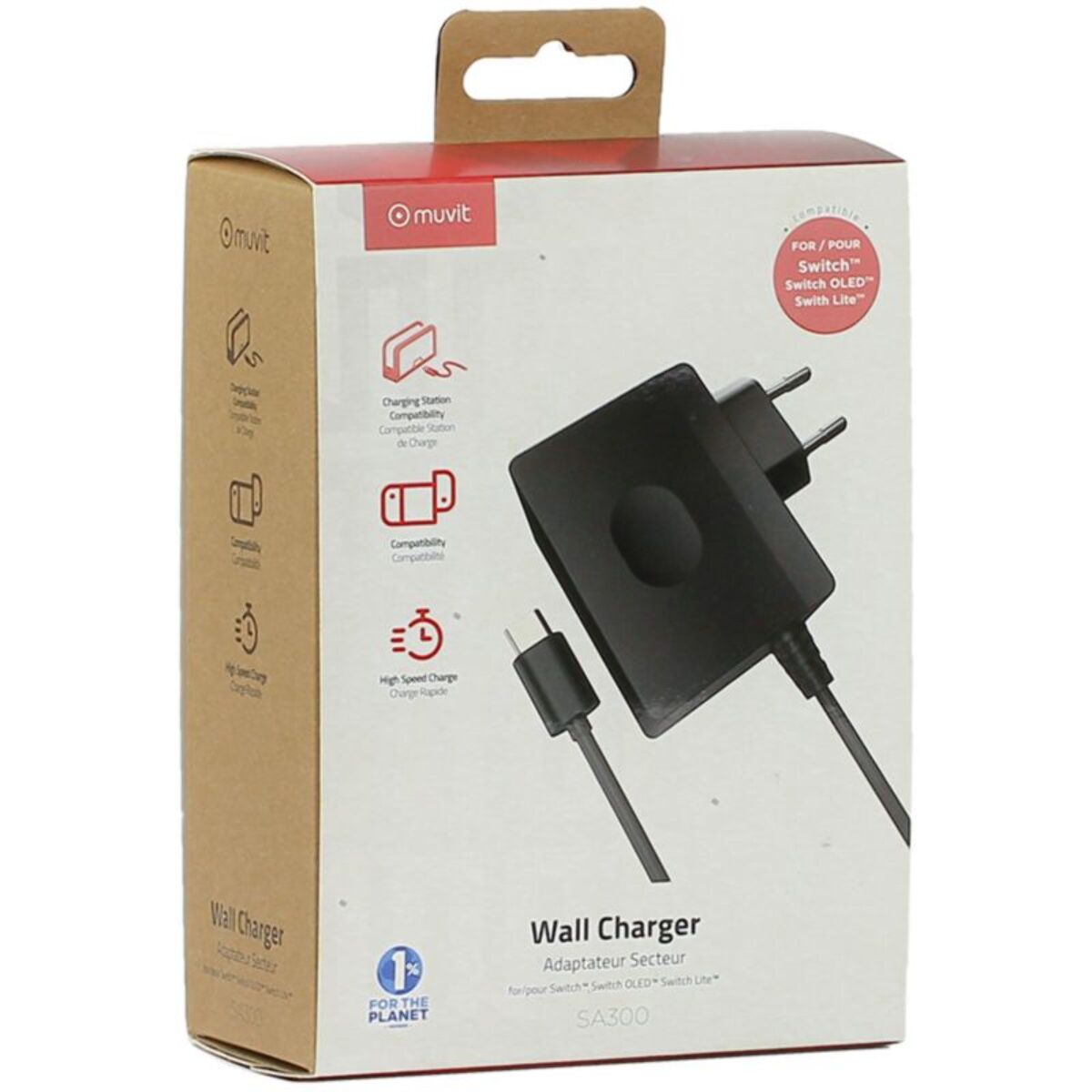 Chargeur MUVIT ADAPTATEUR SECTEUR POUR SWITCH +DOCK