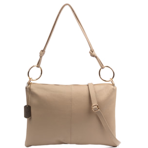 Bellusco Borsa a spalla Donna. Pelle autentica Dollaro.