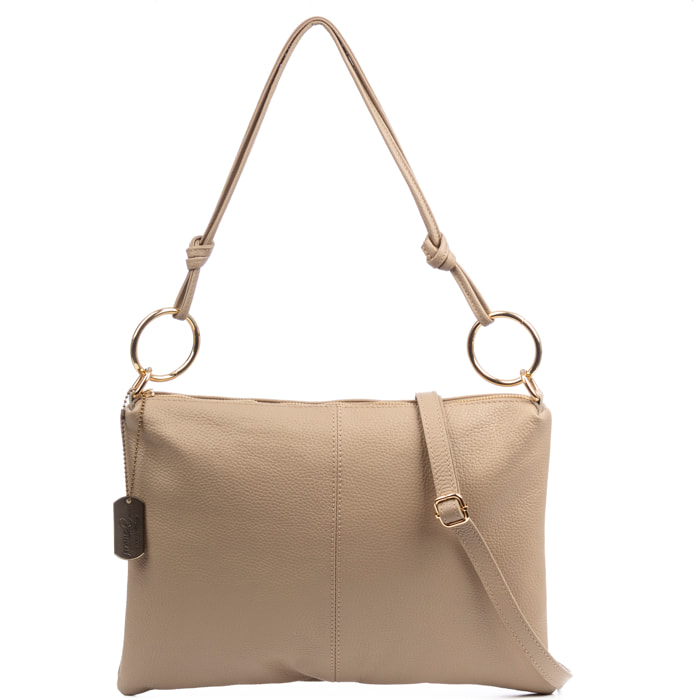Bellusco Borsa a spalla Donna. Pelle autentica Dollaro.