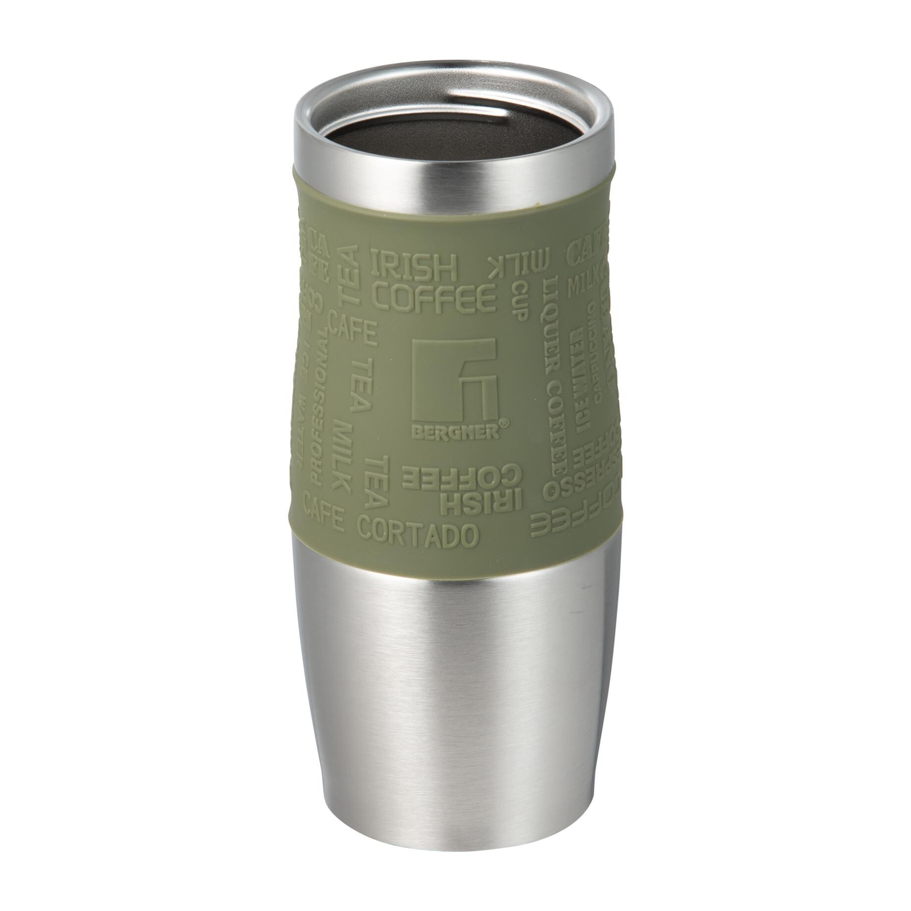 Taza de viaje 360ml acero inoxidable doble pared en color verde expert san ignacio