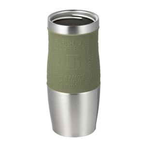 Taza de viaje 360ml acero inoxidable doble pared en color verde expert san ignacio