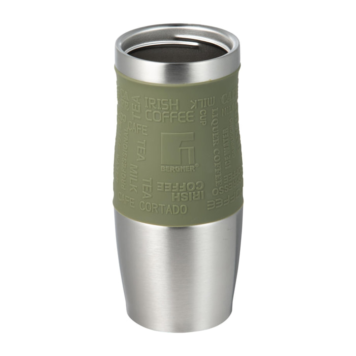 Taza de viaje 360ml acero inoxidable doble pared en color verde expert san ignacio