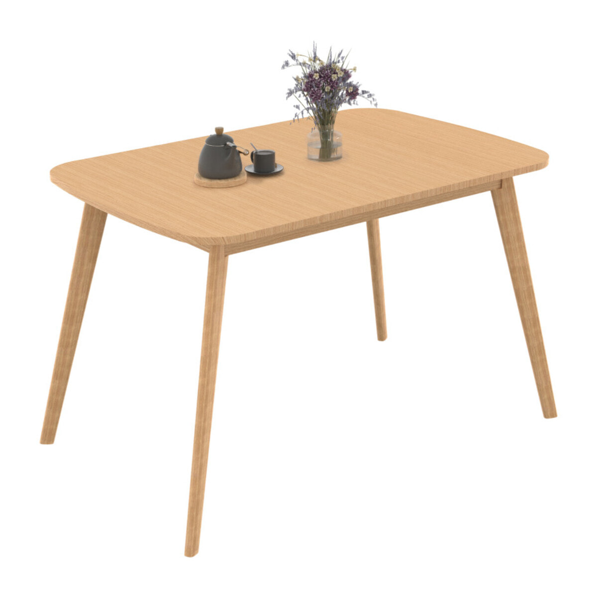 Table à manger extensible Venezia bois 120-160cm