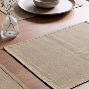Pack de dos manteles individuales INDRA BEIGE