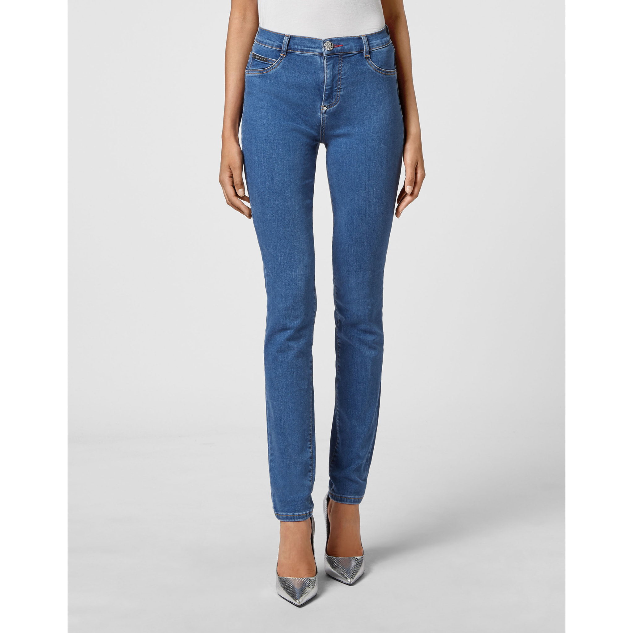 PHILIPP PLEIN Jegging de cintura alta