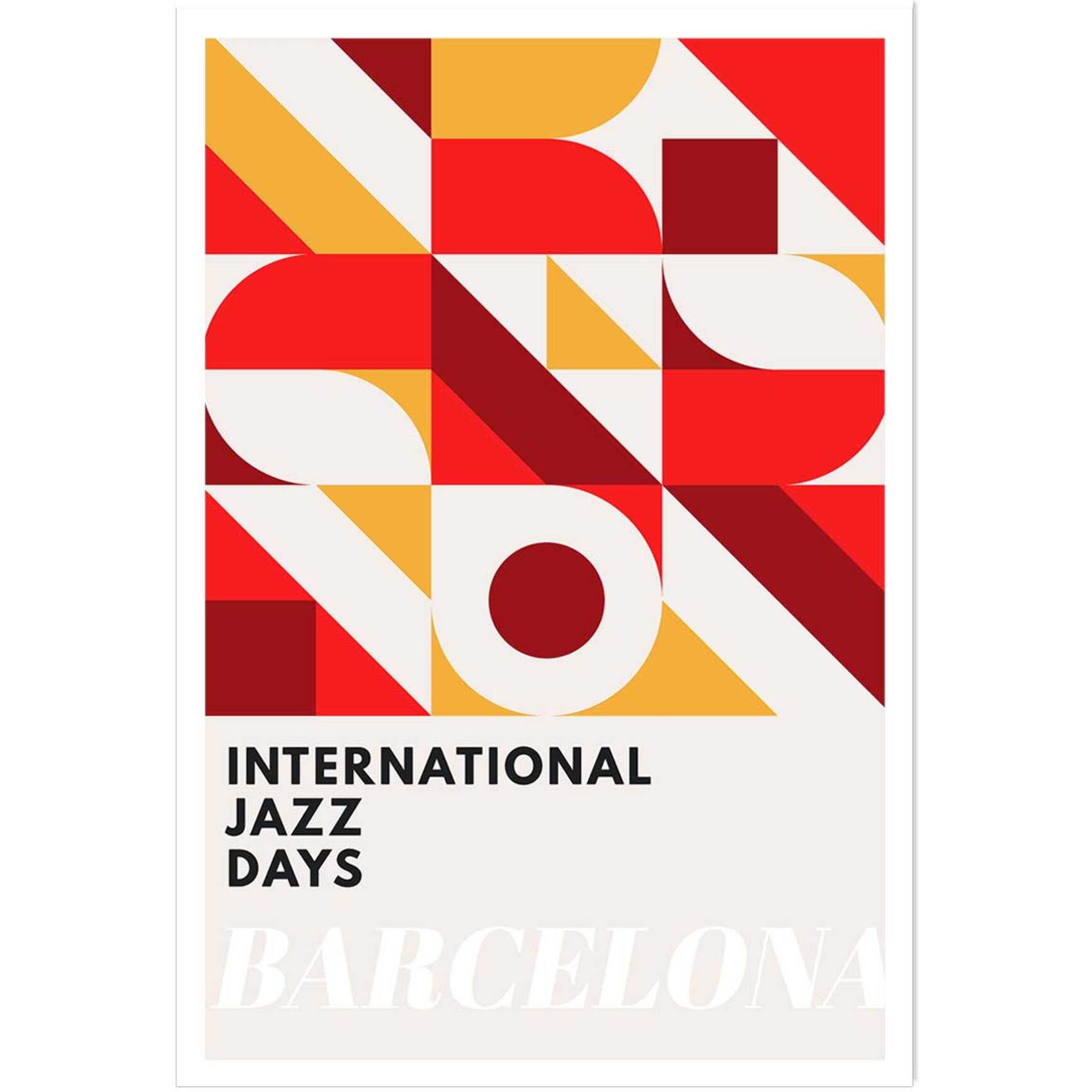 Poster international jazz days barcelona Affiche seule