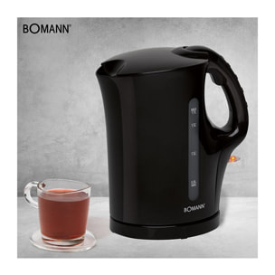 Bouilloire électrique 1,7L 2200W Bomann WK 5011CB Noir