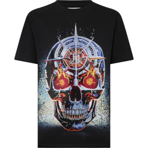 PHILIPP PLEIN Round Neck T-Shirt Chrome Skull Stones