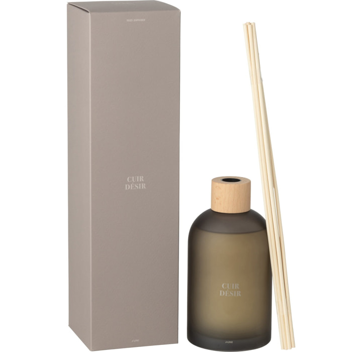 J-Line bâtonnets parfumés Accords Essentiels - Cuir Désir - brun - 550 ml