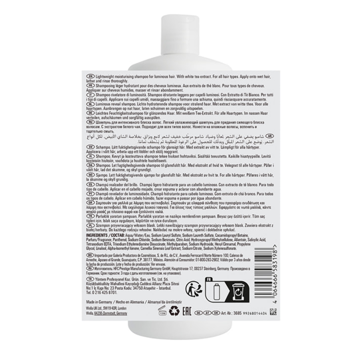 WELLA Oil Reflections Champú Revelador de Brillo 1000ml