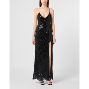 PHILIPP PLEIN Maxi Dress Shiny Waves