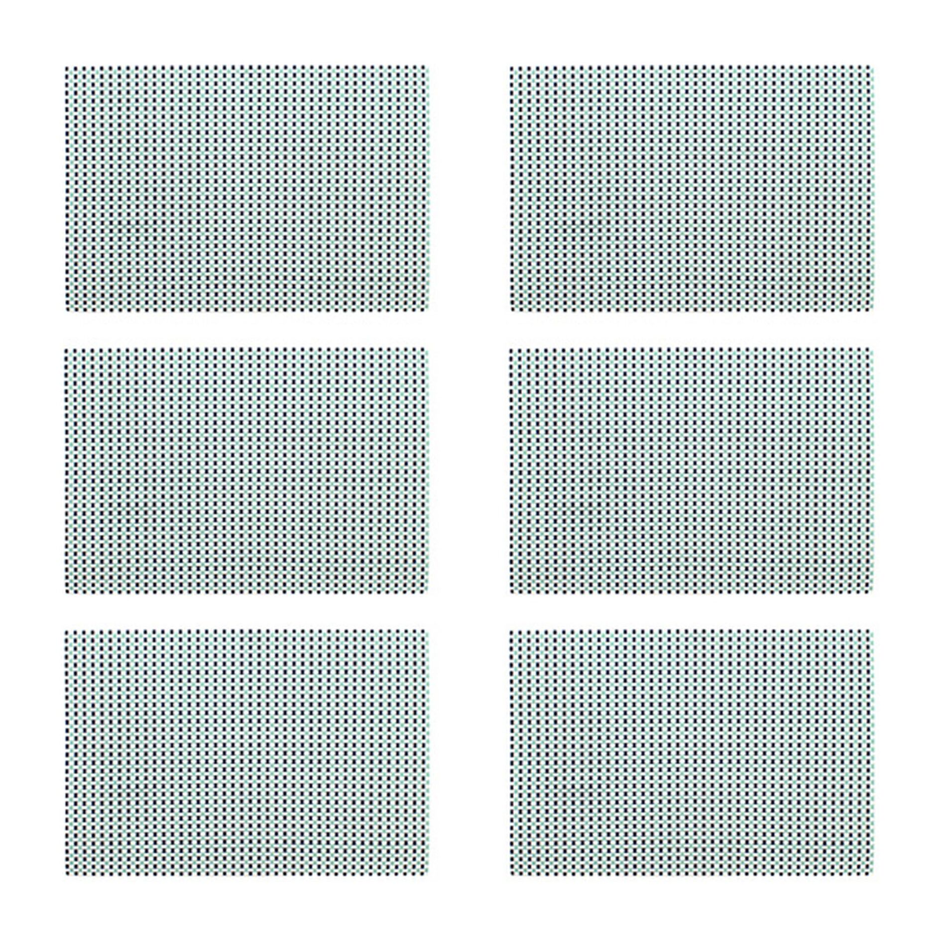 Lot de 6 sets de table tissé en PVC bleu 45x30cm