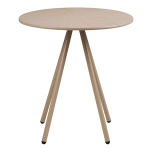 Tavolo bistro Barletta in polipropilene e acciaio taupe ø70 cm