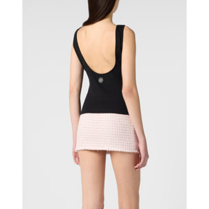 PHILIPP PLEIN Open Back Tank Top Signature