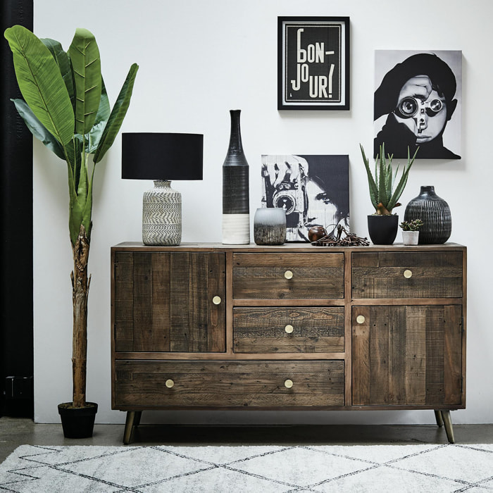 Buffet 152 cm en bois recyclé ADELAIDE