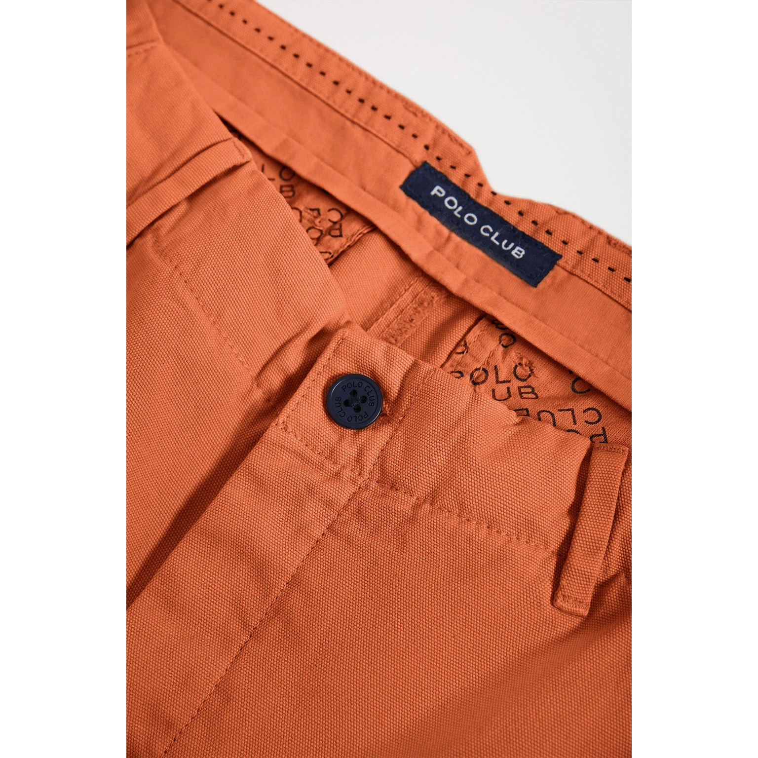 Bermuda cargo terra con logo ricamato