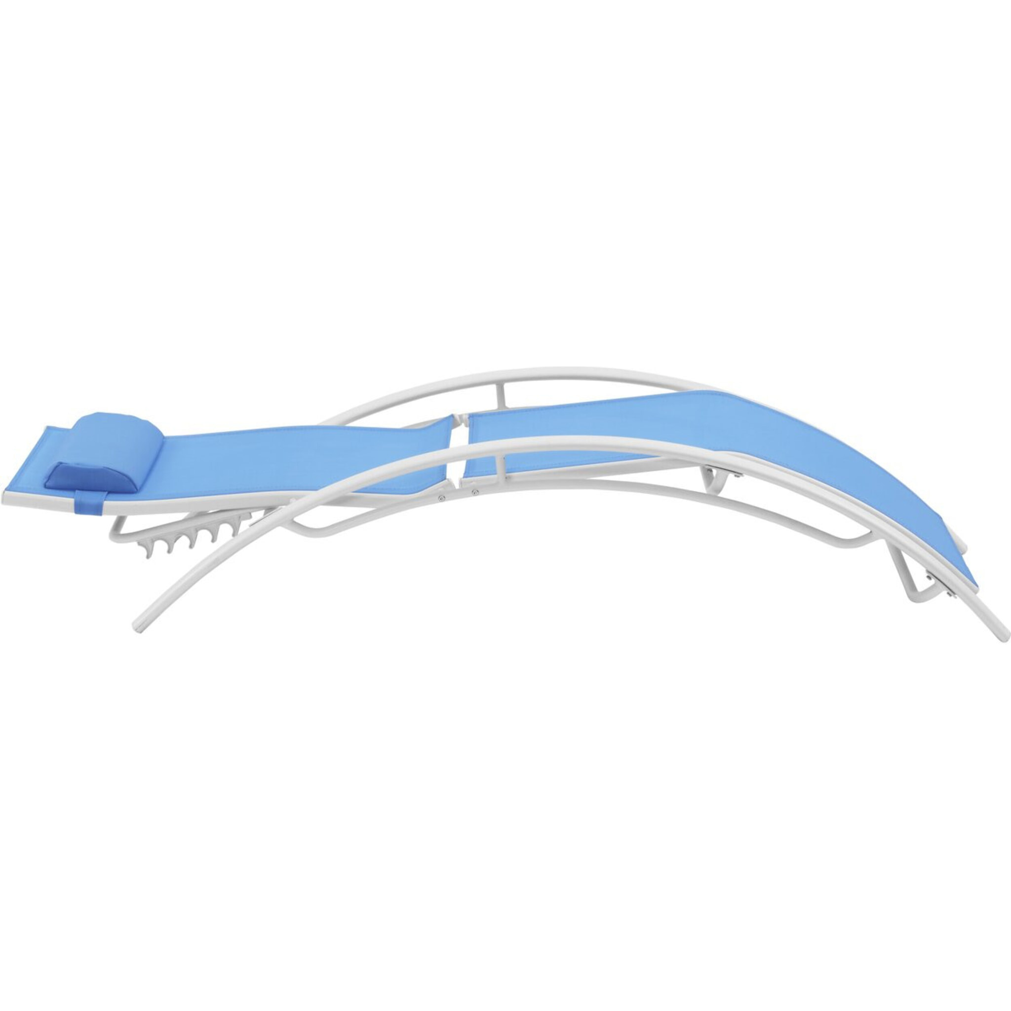 Bain de soleil en aluminium "Beauty" - Phoenix - Bleu - Lot de 2