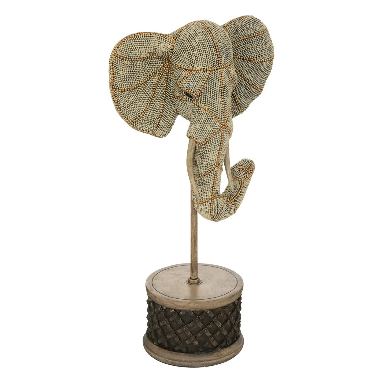 Statuette "Éléphant" - résine - doré - H44 cm