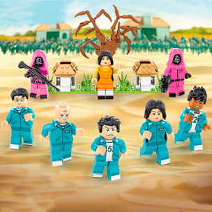 Espositore 16 pcs. Set 8 personaggi Squid. Blocchi di costruzione 39-45 pezzi compatibili. 2 unità di ogni personaggio.