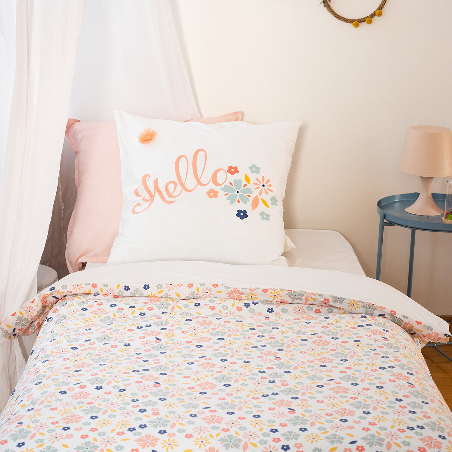 Parure de lit enfant 100% coton - hello