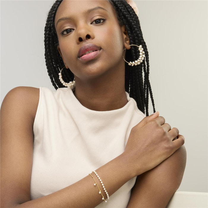 Pendientes Lux by Lux acabados en oro amarillo en 18 kts