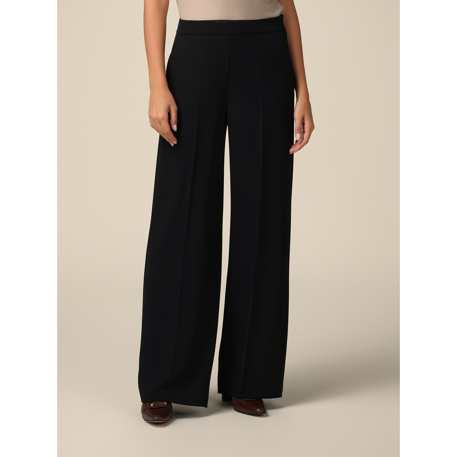 Oltre - Pantaloni palazzo - Nero