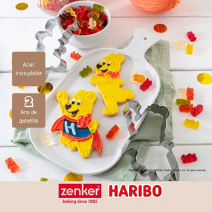 Lot de 2 emporte-pièces en inox motif ourson doré Zenker Haribo