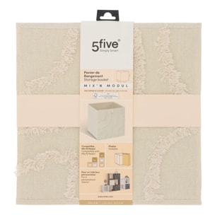 Boîte de rangement Mix'n modul 31x31cm relief bali beige