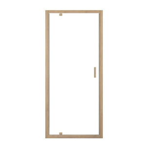 Porte de douche Pivotante 90x200cm - Profilés Aluminium effet Bois - Verre 6mm - WOOD CRUSH