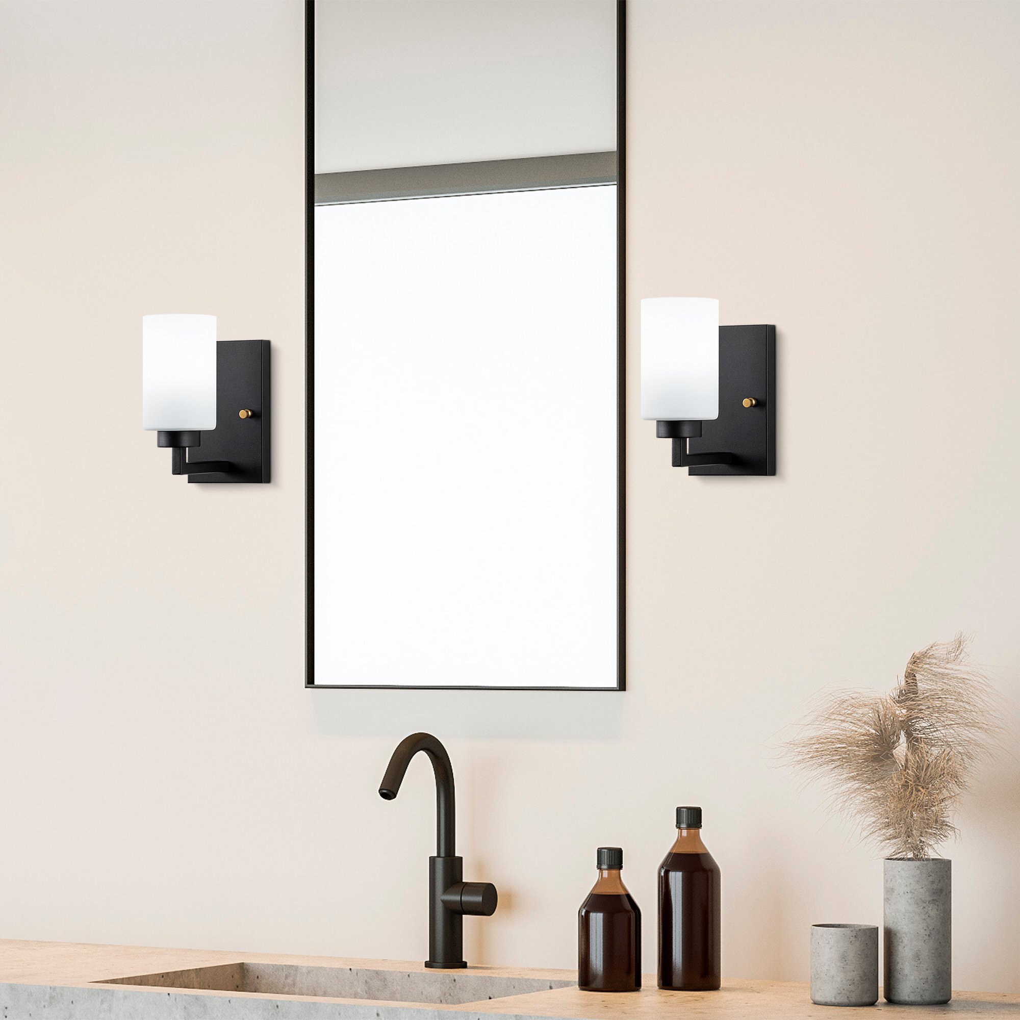 Aplique de pared, metal , negro, 10x19x23, casquillo E27 Max 40 W