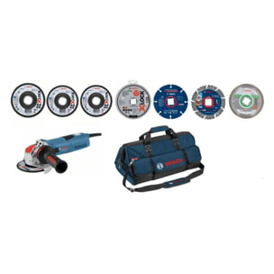 Kit 7 Disques XLock 125mm + 1 meuleuse + 1 sac BOSCH - 615997610