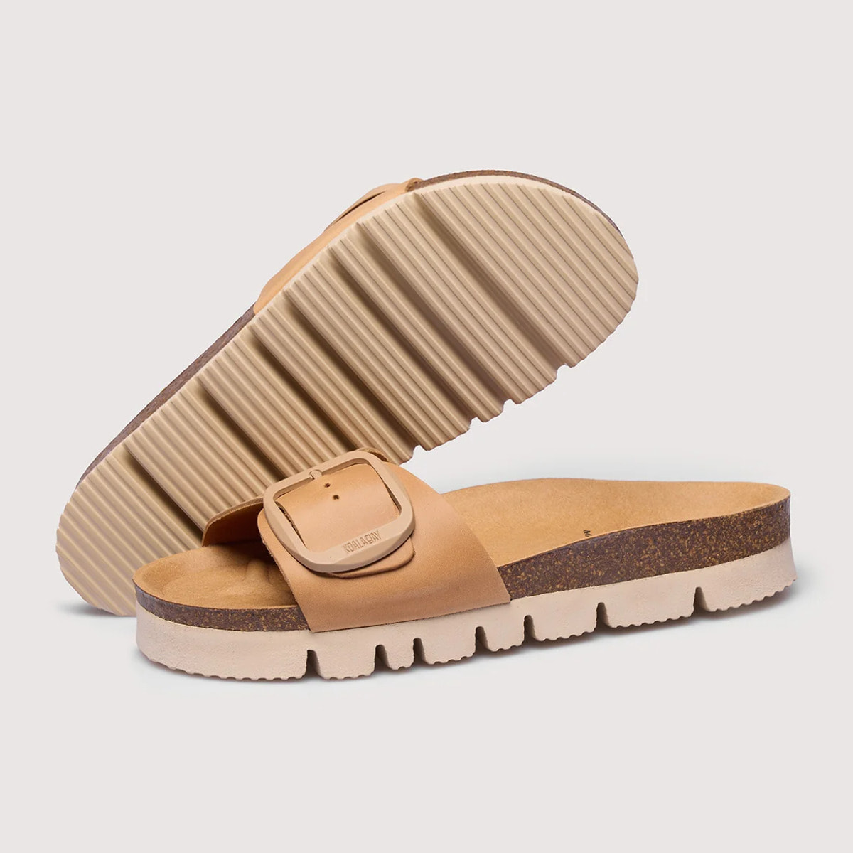 Sandalia Piel Plataforma Beige - Alys