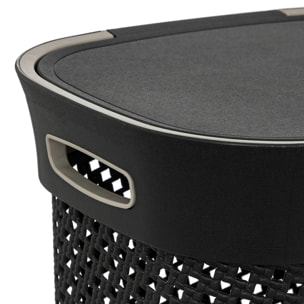 Panier à linge "Purl" 60L Noir