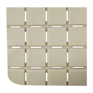Tapis Fond de baignoire antidérapant Caoutchouc QUADRO 36x76cm Beige MSV