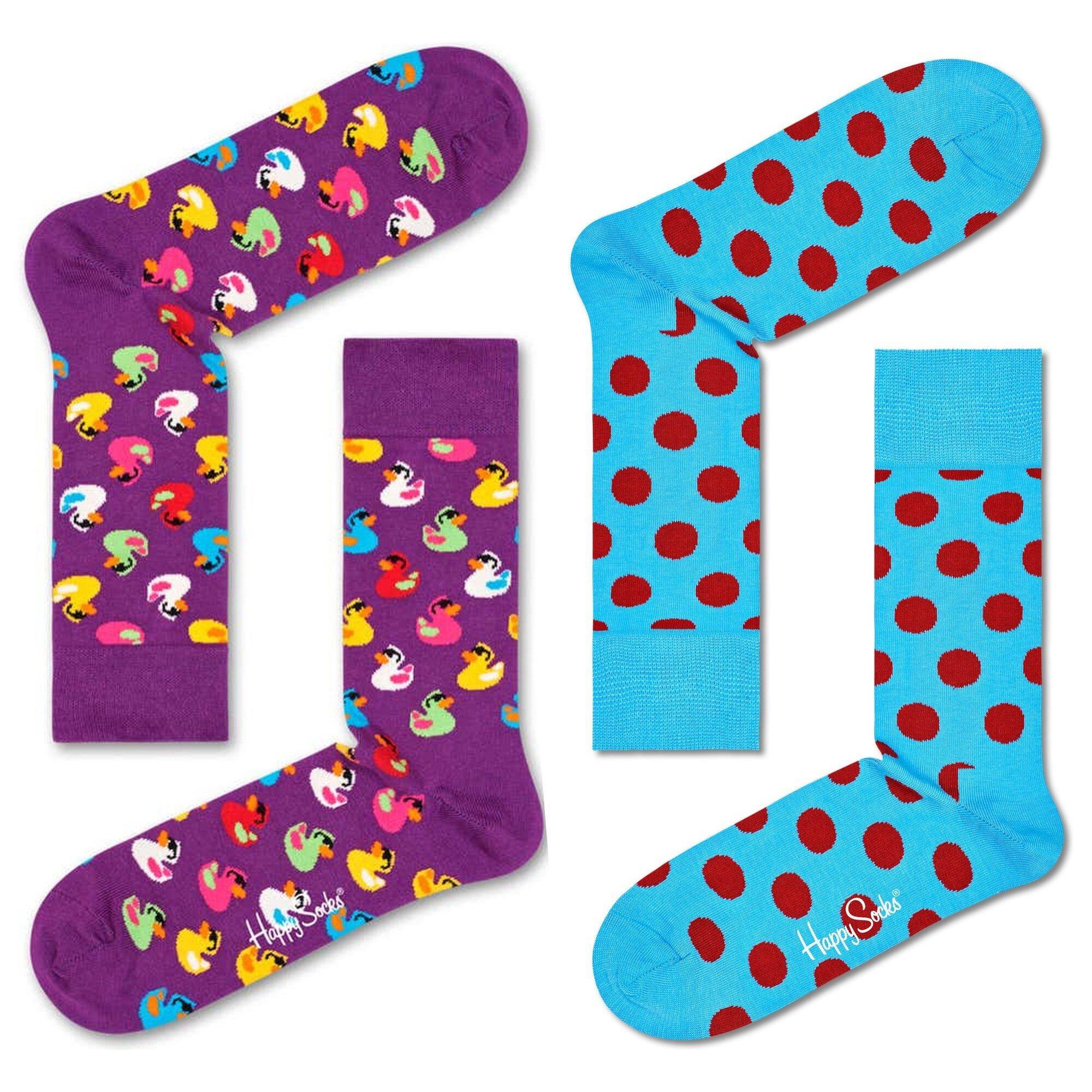 Pack de 2 calcetines azul y morado