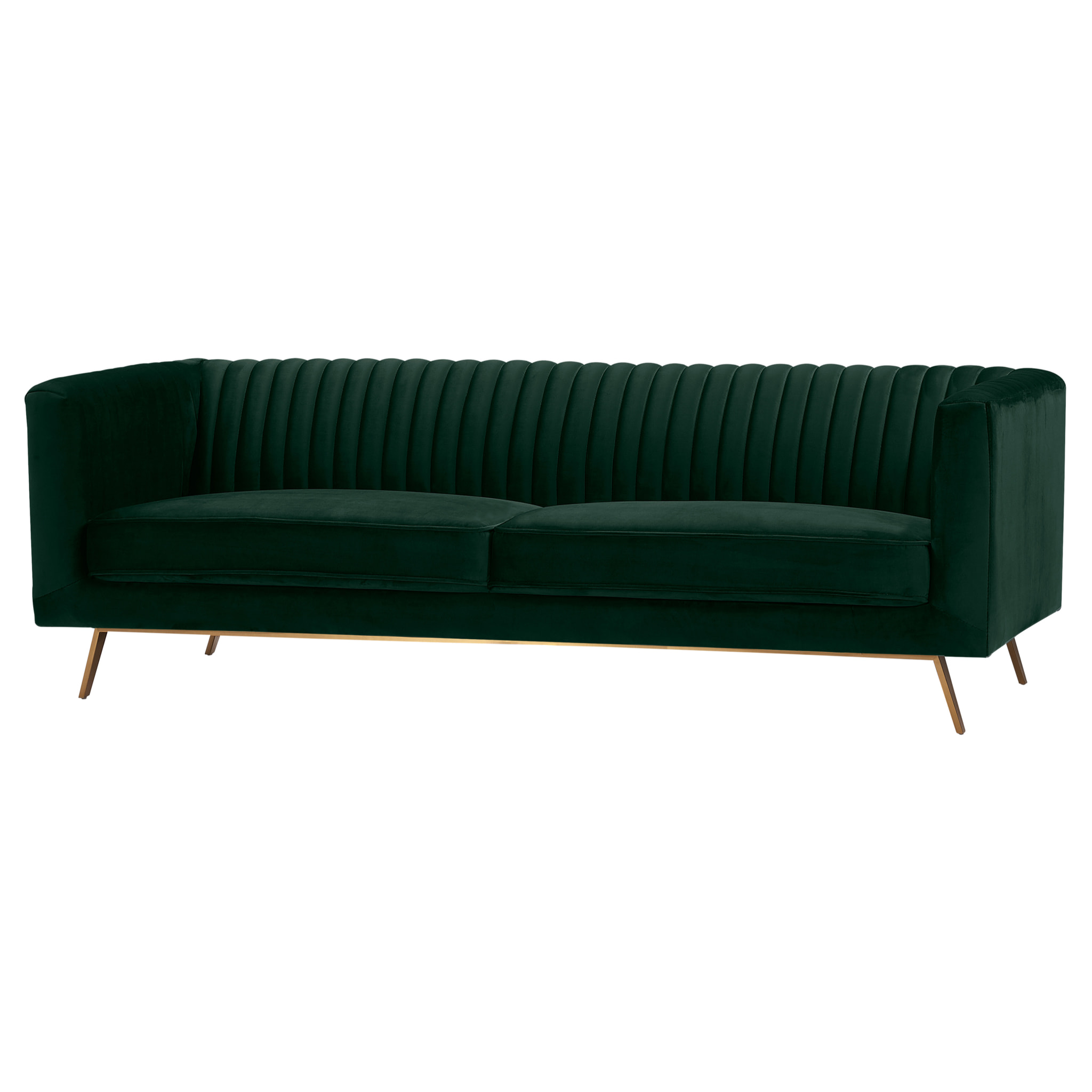 Canapé 3 places en velours vert foncé - Gatsby